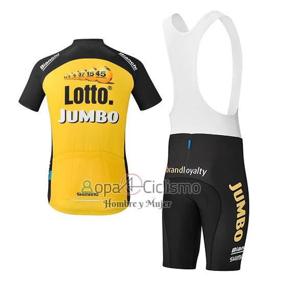 Lotto NL Jumbo Ropa Ciclismo Culotte Corto 2017 Mangas Cortas Jumbo AMarillo